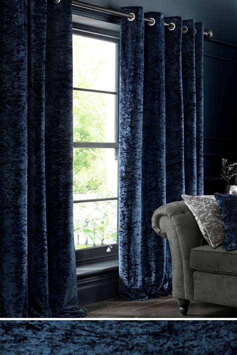 Out Of This World Navy Blue Velvet Blackout Curtains Dkny Paradox Heart