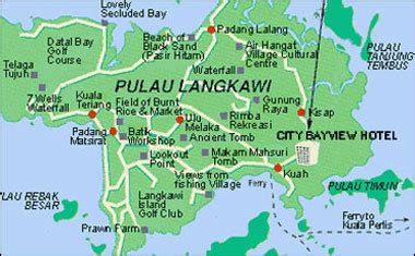 Jalan makam mahsuri, kampung mawar, 07000 langkawi, kedah. Pelancongan di Langkawi: PETA TEMPAT PERCUTIAN