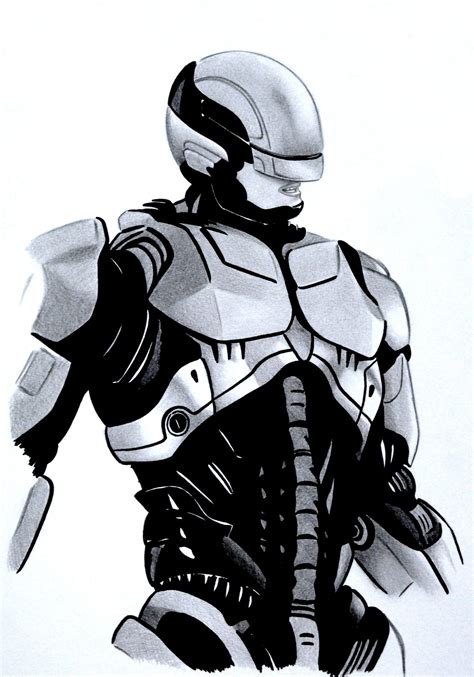 Robocop Master Chief Batman Superhero Drawings Artwork Fictional