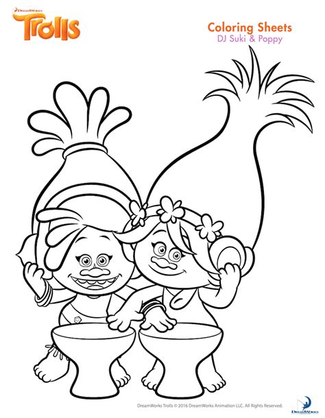 Don't forget send to your friends to color. Trolls Party