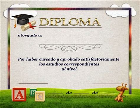 4 Hermosos Diplomas Para Kinder Y Parvularia Reconocimientos Para