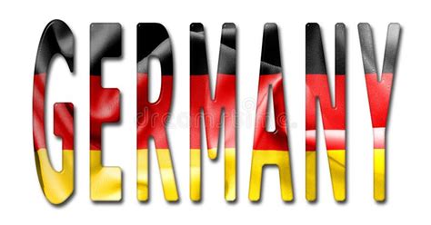 Germany Word With Flag Texture Stock Illustration Illustration Of
