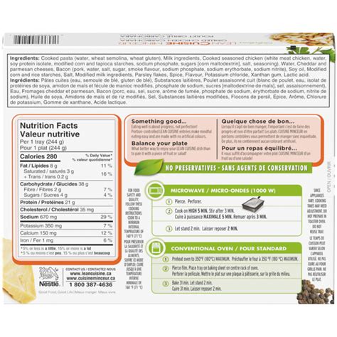 Nutrition Facts For Lean Cuisine Nutrition Pics