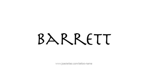 Barrett Name Tattoo Designs