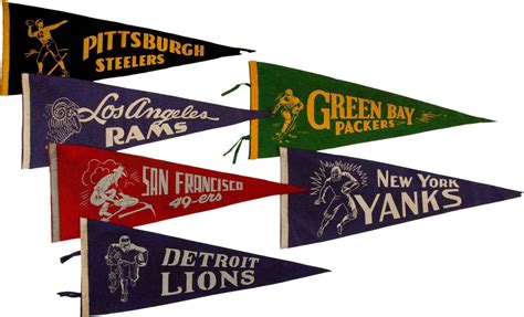 Behold These Vintage Nfl Team Pennants From The Early 1950s The Man