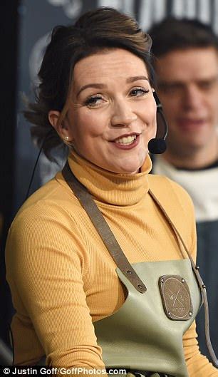 Candice Brown Pulls A Face During Cooking Masterclass Daily Mail Online