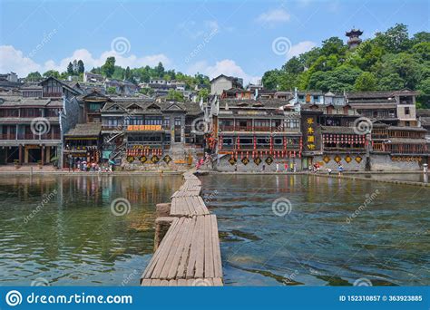 Hunan Xiangxi Fenghuang Ancient City Summer Scenery Editorial