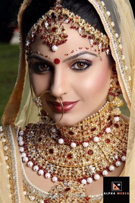 Bridal Nose Ring Beautiful Indian Brides Beautiful Bridal Dresses Indian Bridal Makeup