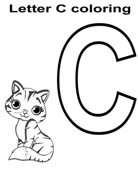 Letter C Worksheets  Letter c worksheets, Kindergarten coloring pages