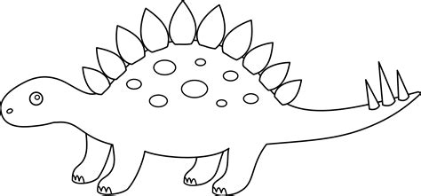 Stegosaurus Coloring Page - Free Clip Art