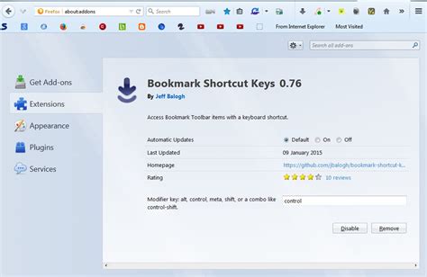 How To Access Websites On The Bookmarks Toolbar With Hotkeys In Firefox