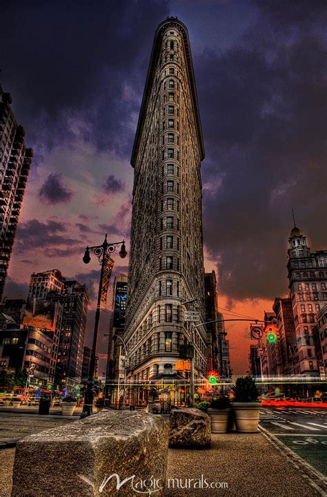 Flatiron Building Dusk Wallpaper Mural By Magic Murals