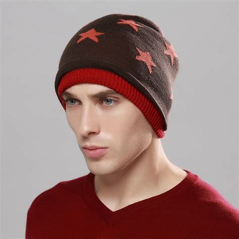 Mens Winter Hats 2016 Fashion New Designer Hip Hop Beanie Double Layer