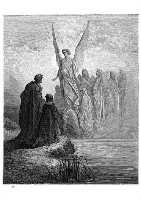 Print Of Arrival Of Souls Purgatory Engraving Gustave Dore