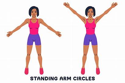 Arm Circles Arms Exercise Standing Doing Flabby
