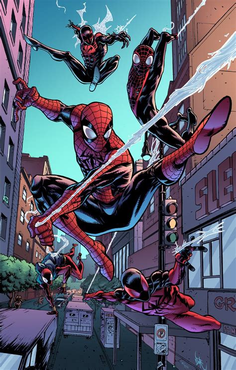 Miguel Miles Peter Ben Kaine Team Up Amazing Spiderman Spiderman
