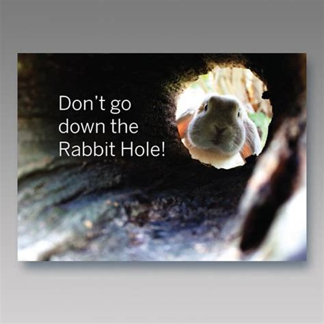 Rabbit Hole Postcard G Force Creative