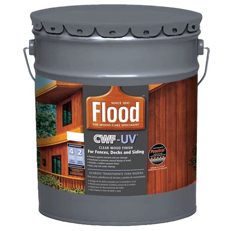 Flood 5 Gal Clear Cwf Uv Oil Based Exterior Wood Finish Fld542 05