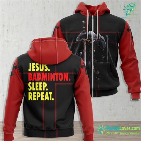 Sacred Heart Of Jesus Jesus Badminton Sleep Repeat Novelty Hobby