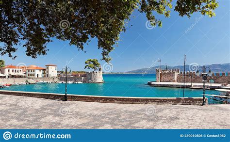 The Port Of Nafpaktos Greece Stock Photo Image Of City