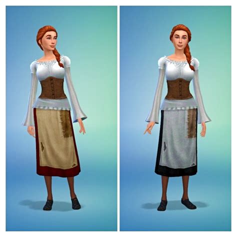 Medieval Peasant Costumes At Simdoughnut Sims 4 Updates