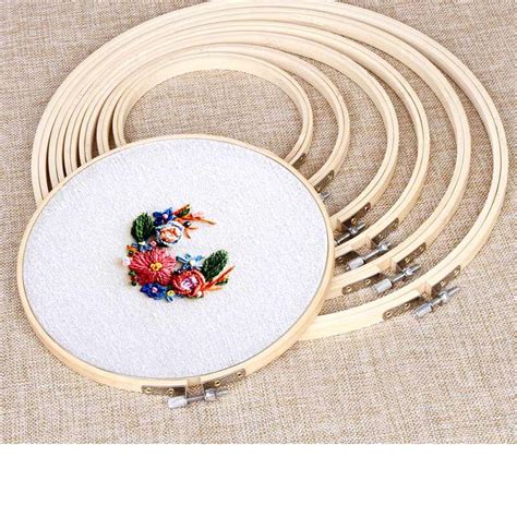 13151720232630cm Embroidery Hoops Frame Set Wooden Embroidery