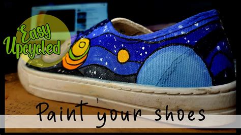 Painting Shoes Textile Acrylic Paint Shoe Painting Satisfying