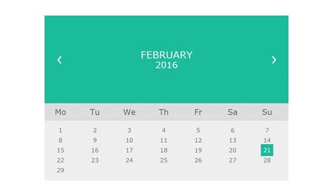 20 Best Free Html Css Calendars For Websites And Applications