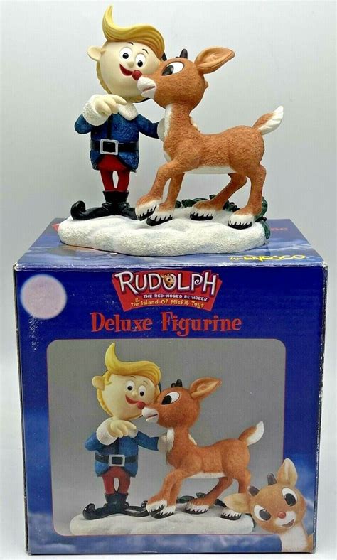 Rudolph Red Nosed Reindeer And Hermey The Elf Christmas Enesco Deluxe Figurine 45544558570 Ebay