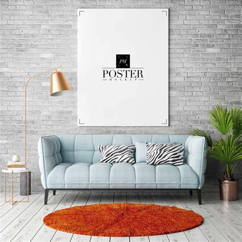 Download Free Room Interior Frame Poster Mockup | Posters wall, Poster, Design