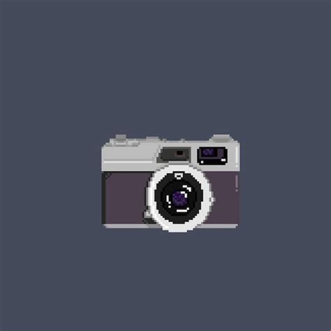 Appareil Photo Dans Un Style Pixel Art Vecteur Premium