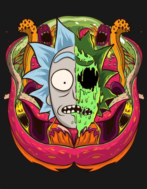 Rick And Morty Tripping Painting Rick And Morty Drawing Rick And