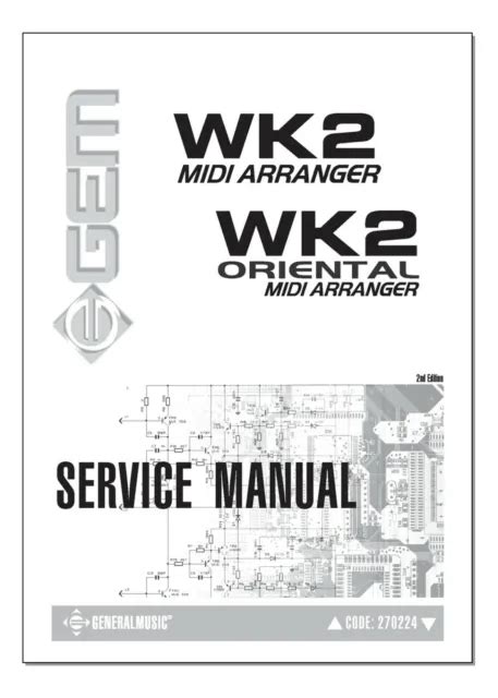 Gem Wk2 Midi Arranger Service Manual Repair Schematic Diagrams