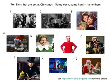Built by trivia lovers for trivia lovers, this free online trivia game will test your ability to separate fact from fiction. Christmas Movies Picture Quiz