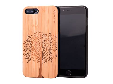 The iphone 7 plus deserves an ultra cool case to keep it safe. iPhone 7 Plus and 8 Plus wood case bamboo tree | Go Wood