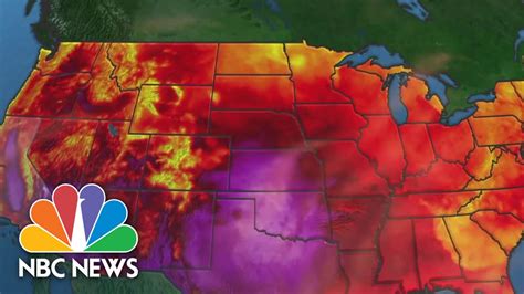 Estimated Record Breaking Heat Wave Sweeping The Us Youtube
