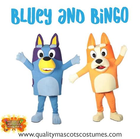 Bluey And Bingo Mascots Costumes Mascot Costumes Mascot Childrens Party