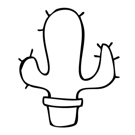 Potted Cactus Drawing Free Download On Clipartmag