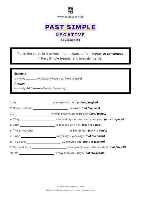 Past Simple Negative Regular And Irregular Verbs Worksheet Sexiz Pix