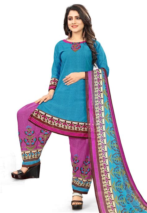 Blue Cotton Punjabi Suit 155437 Designer Suits Punjabi Suits Suits