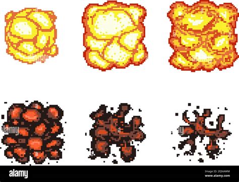 Video Game Explosion Animation In Pixel Art Explosion Animation Frames