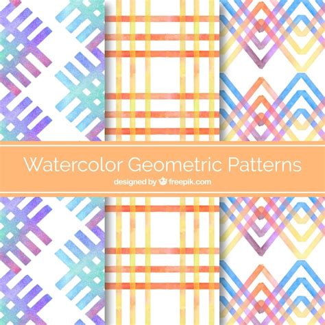 Free Vector Watercolor Geometric Pattern