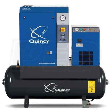 Quincy Qgs 15 Hp 120 Gallon Rotary Screw Compressor W Dryer 208230