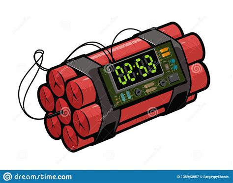 Dynamite Time Bomb Retro Pop Art Style Stock Vector Illustration Of