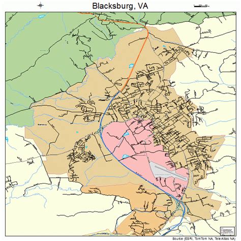 Printable Map Of Blacksburg Va Printable Word Searches