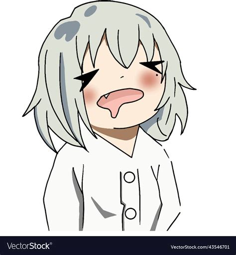 Anime Girl Crying And Upset But Very Cute Vector Image