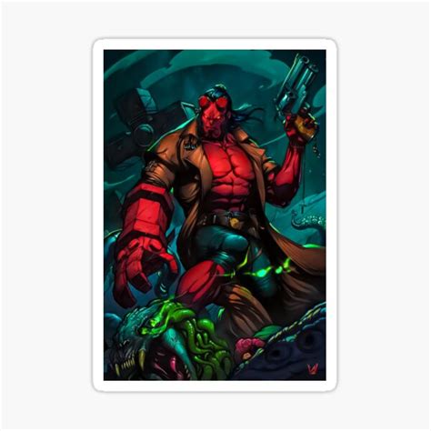Hellboy Sticker For Sale By Rexun Redbubble