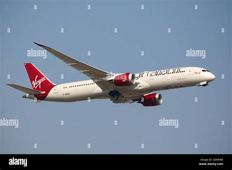 Virgin Atlantic Boeing 787 9 G Vbzz Dreamliner Departing From London