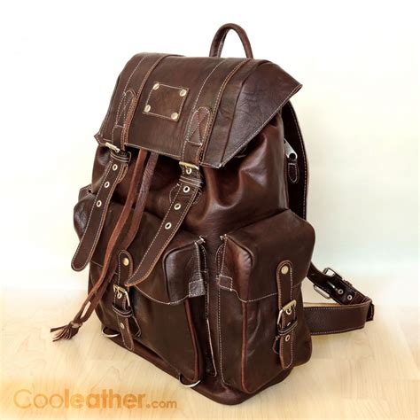 Extra Large Innovative Leather Hiking Backpack, Travel ...