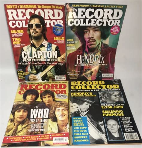 Record Collector Magazines Lot Hendrix Eric Clapton The Who Etc 631